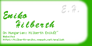 eniko hilberth business card